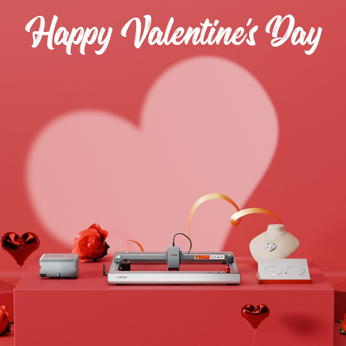 Valentine's Day Gift——Engrave a Heart with Ortur Laser Machine