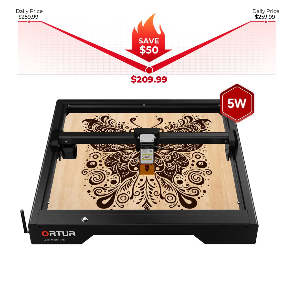 Ortur Laser Master 3 LE 5W Laser Engraving & Cutting Machine | Ortur