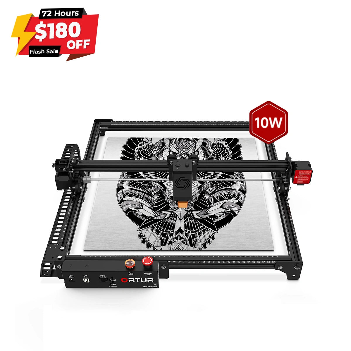 Ortur LM2 Pro S2 Laser Engraving & Cutting Machine 15,000mm/min (10W/5W)