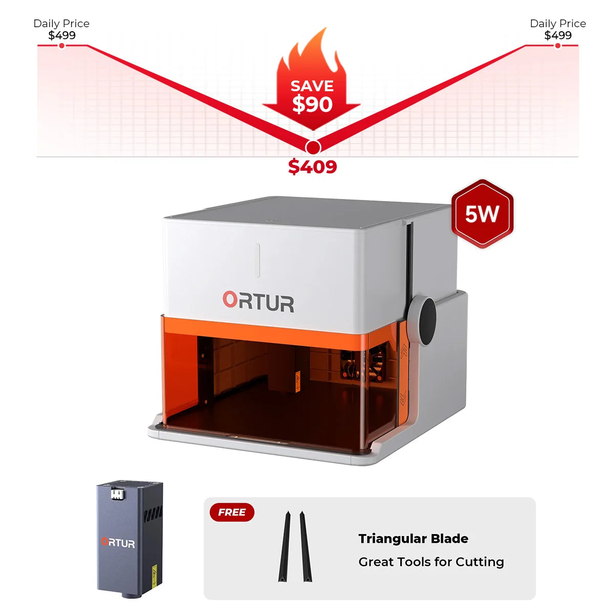 Grabador láser Ortur R1 1,3 W IR/5 W