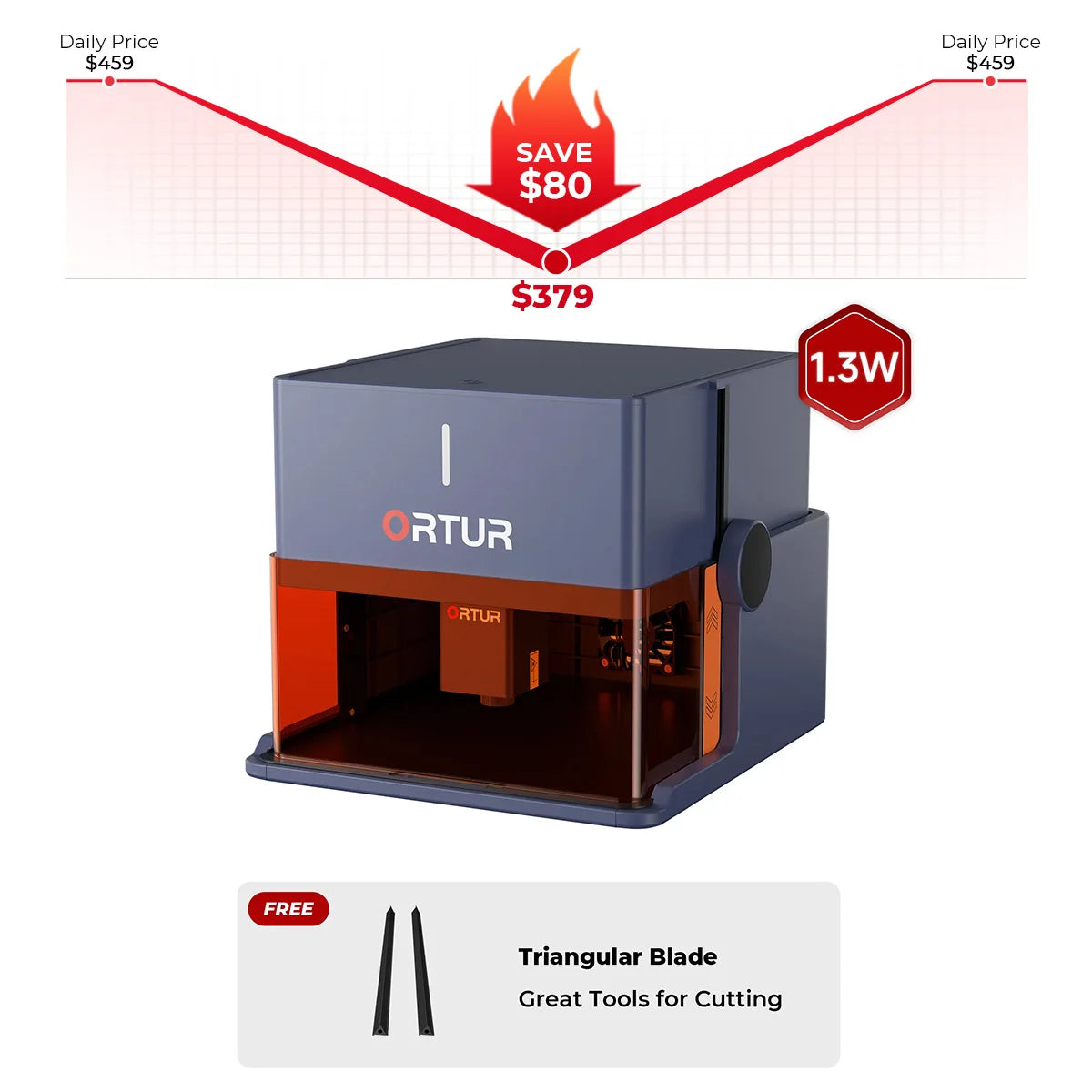 Grabador láser Ortur R1 1,3 W IR/5 W