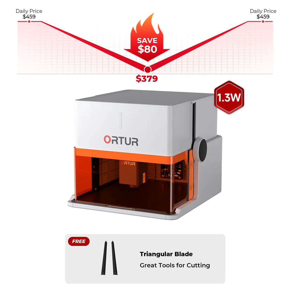 Grabador láser Ortur R1 1,3 W IR/5 W