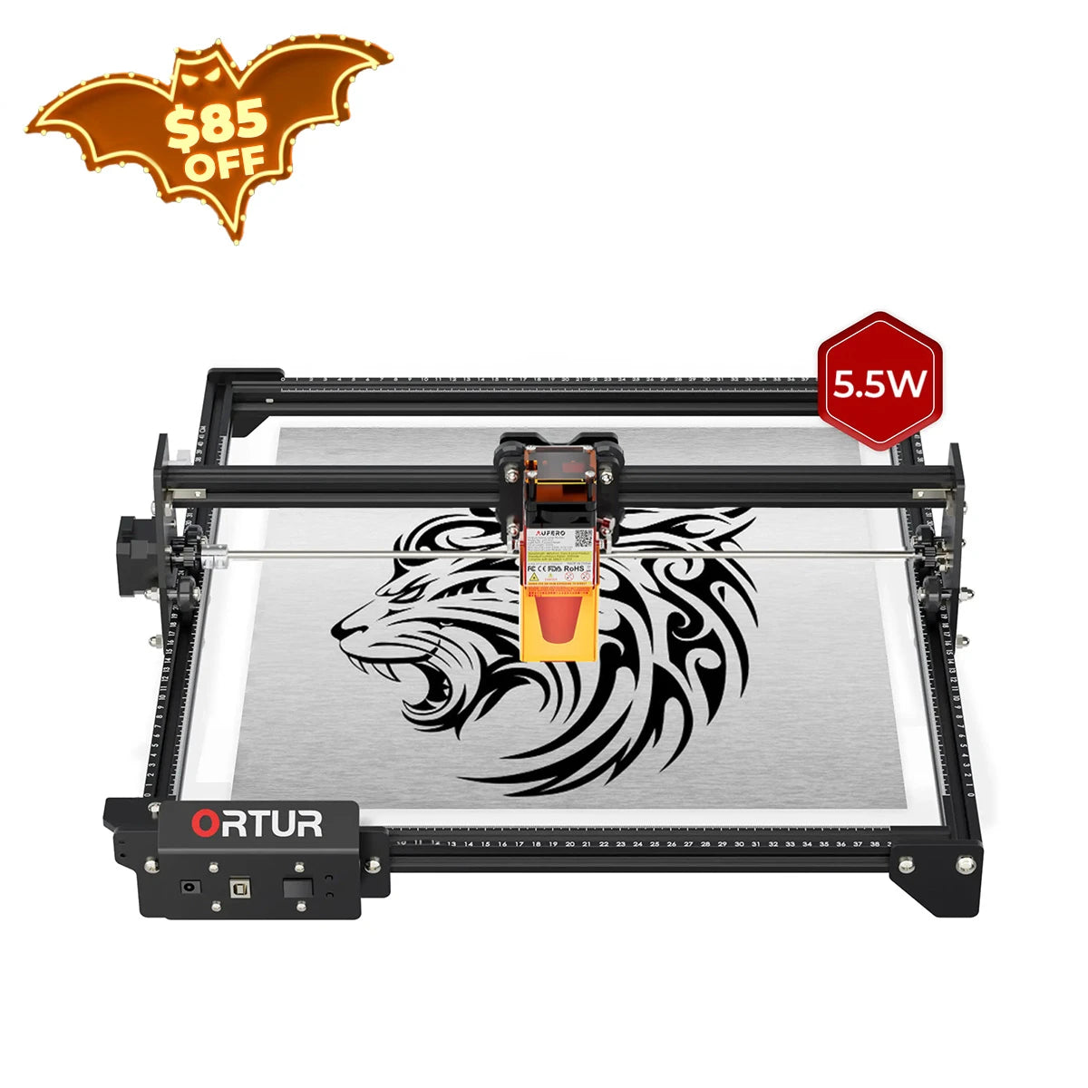 Ortur LM2 S2 Laser Engraving & Cutting Machine 5,000mm/min (10W/5W/1.6W)