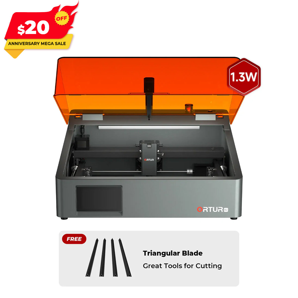 Ortur R2 Smart Laser Engraver 1.3W IR/10W/20W