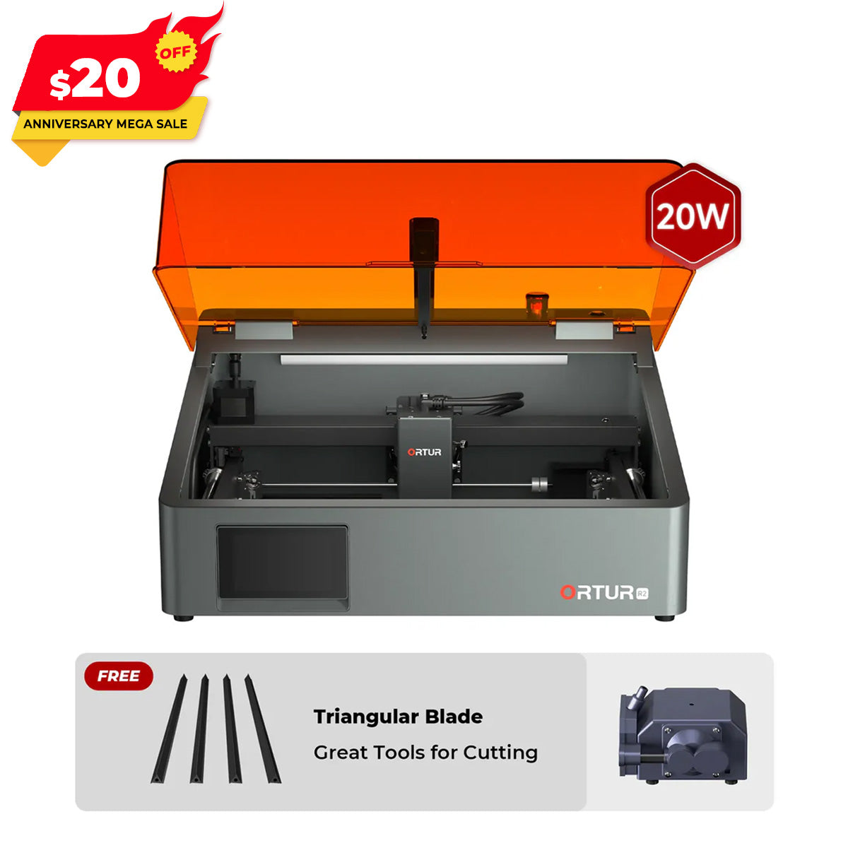 Ortur R2 Smart Laser Engraver 1.3W IR/10W/20W