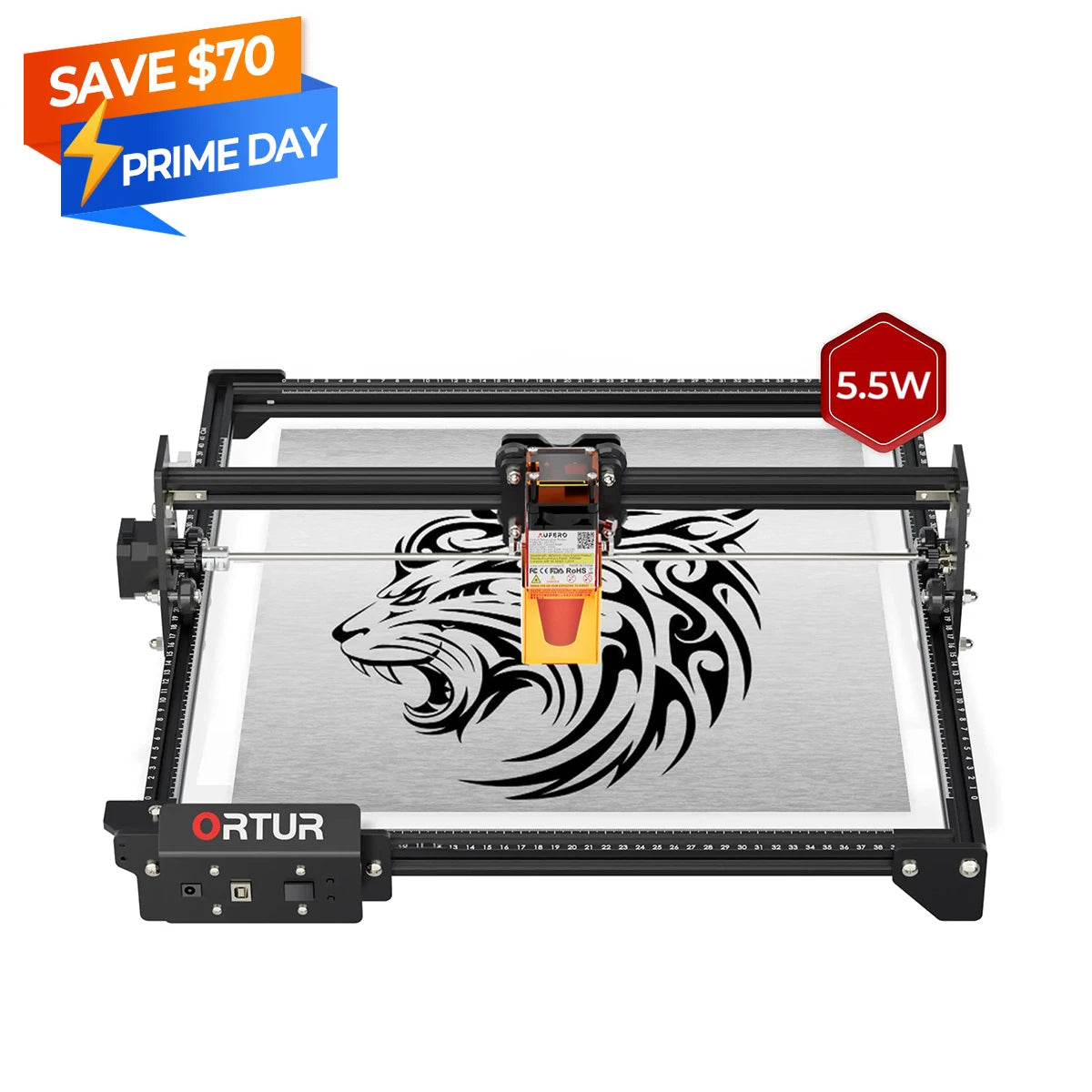 Ortur LM2 S2 Laser Engraving & Cutting Machine 5,000mm/min (10W/5W/1.6W)