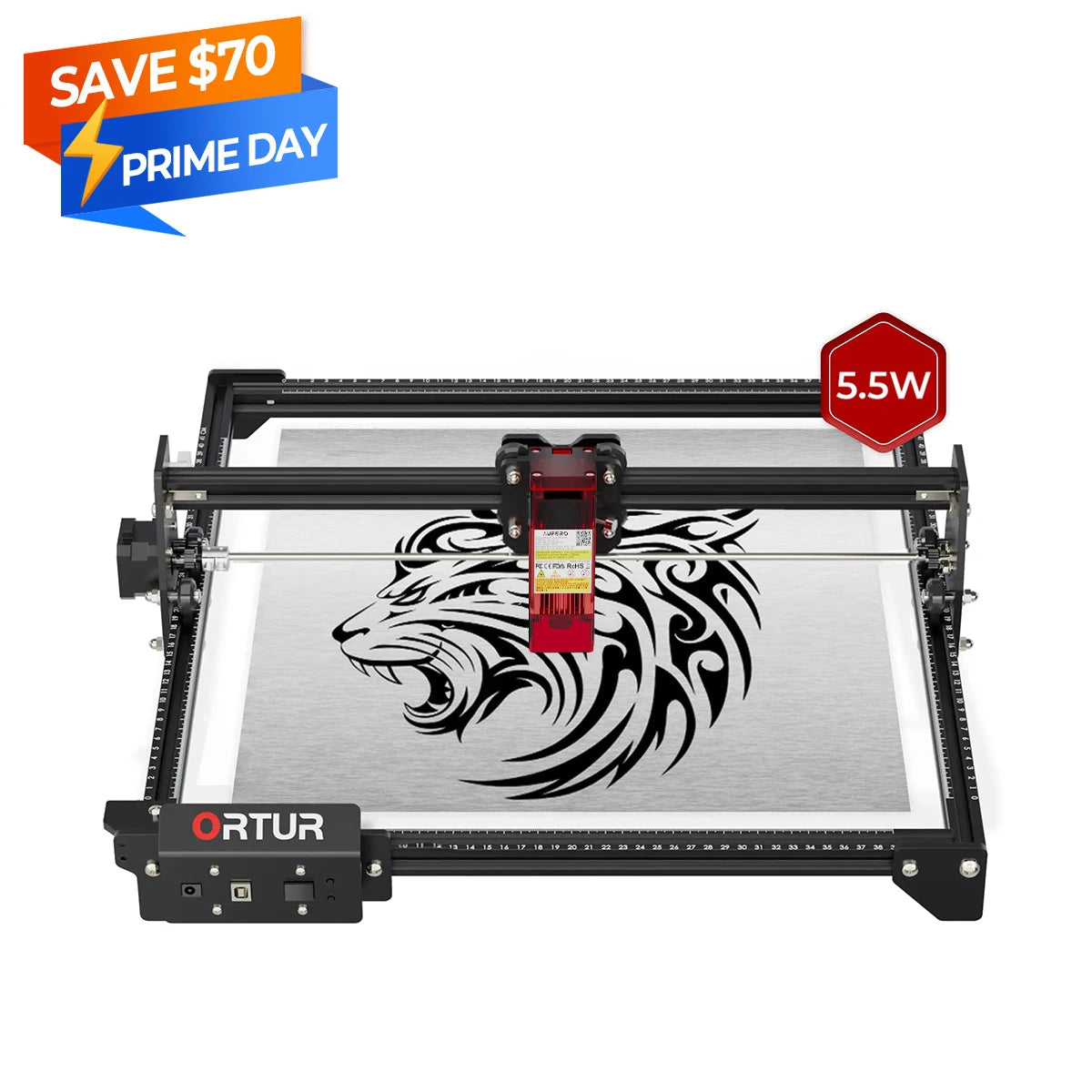 Ortur LM2 S2 Laser Engraving & Cutting Machine 5,000mm/min (10W/5W/1.6W)