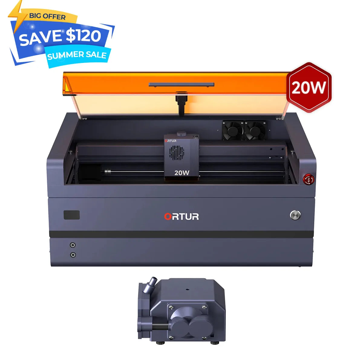 Ortur H20 Laser Engraving & Cutting Machine 2W IR/10W/20W/40W