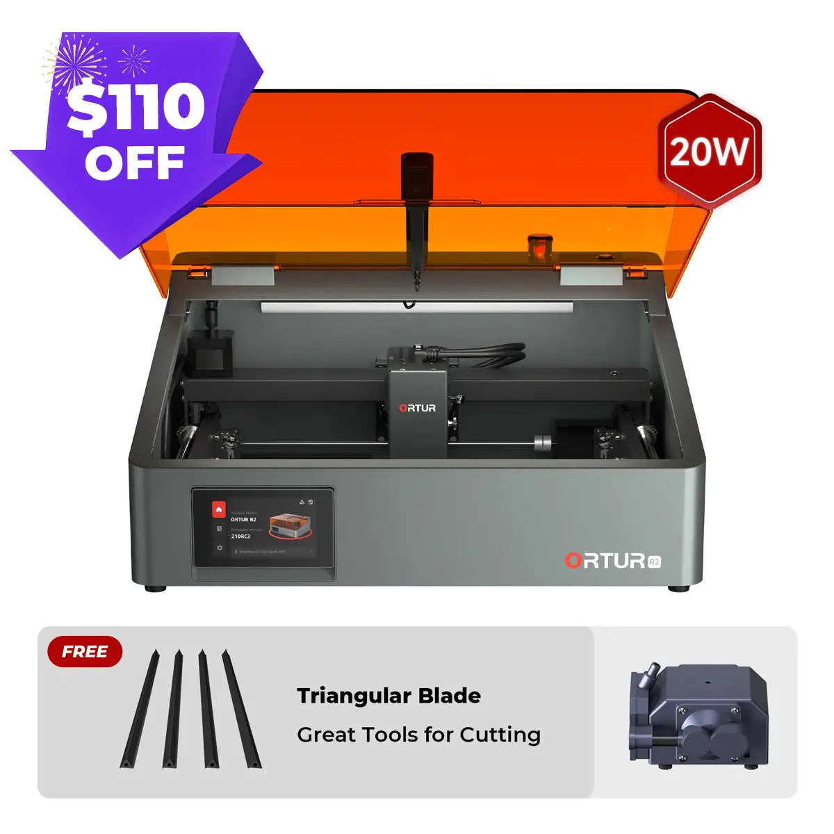 Ortur R2 Smart Laser Engraver 1.3W IR/10W/20W