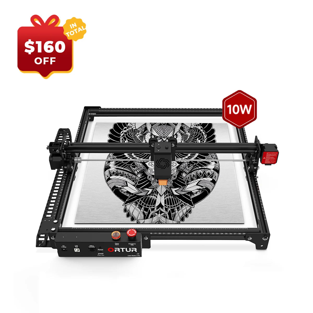 Ortur LM2 Pro S2 Lasergravier- und Schneidmaschine 15.000mm/min (10W/5W)