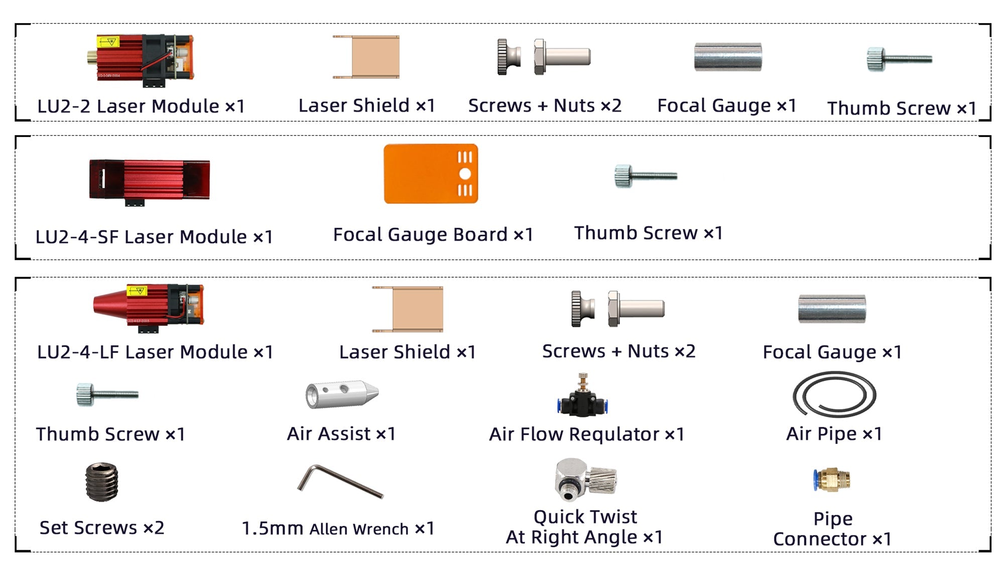 Aufero AL1 Packing List 2