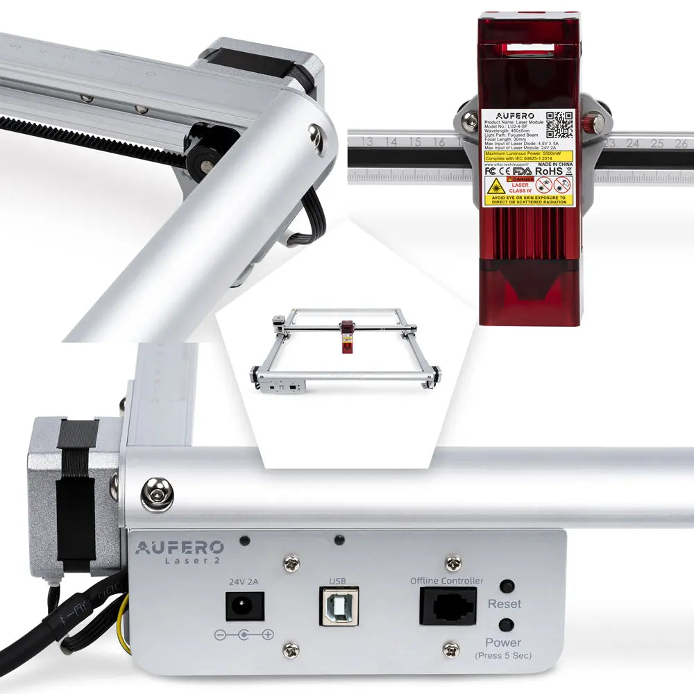 Aufero AL2 Laser Engraving & Cutting Machine 15,000mm/min (5W/1.6W) 06