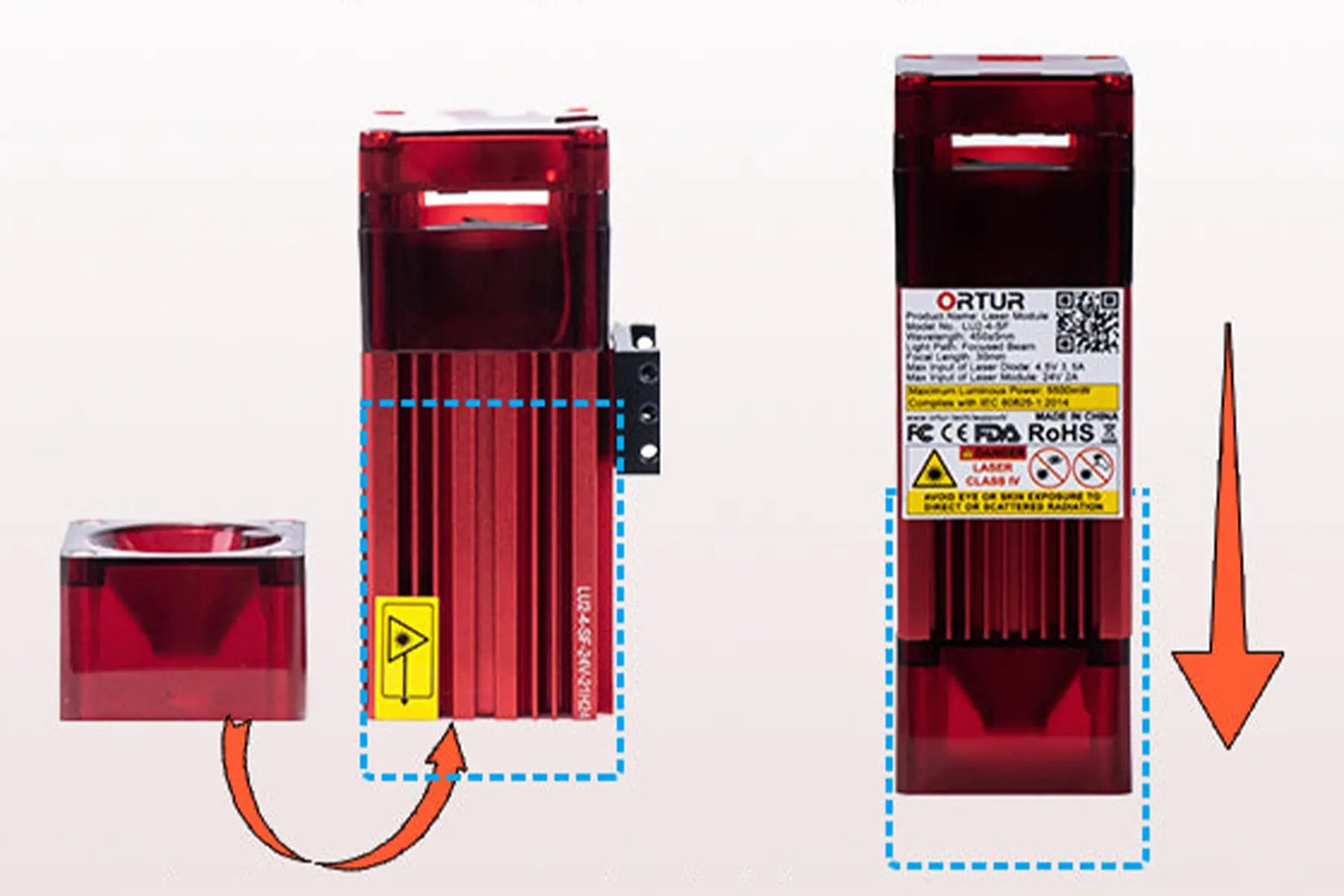 LU2-4 SF Laser Module 24V/2A for Ortur & Aufero Laser Engraver