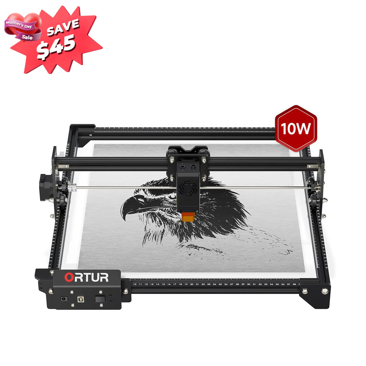 Ortur LM2 S2 Machine de gravure et de découpe laser 5000mm/min (10W/5W/1.6W)