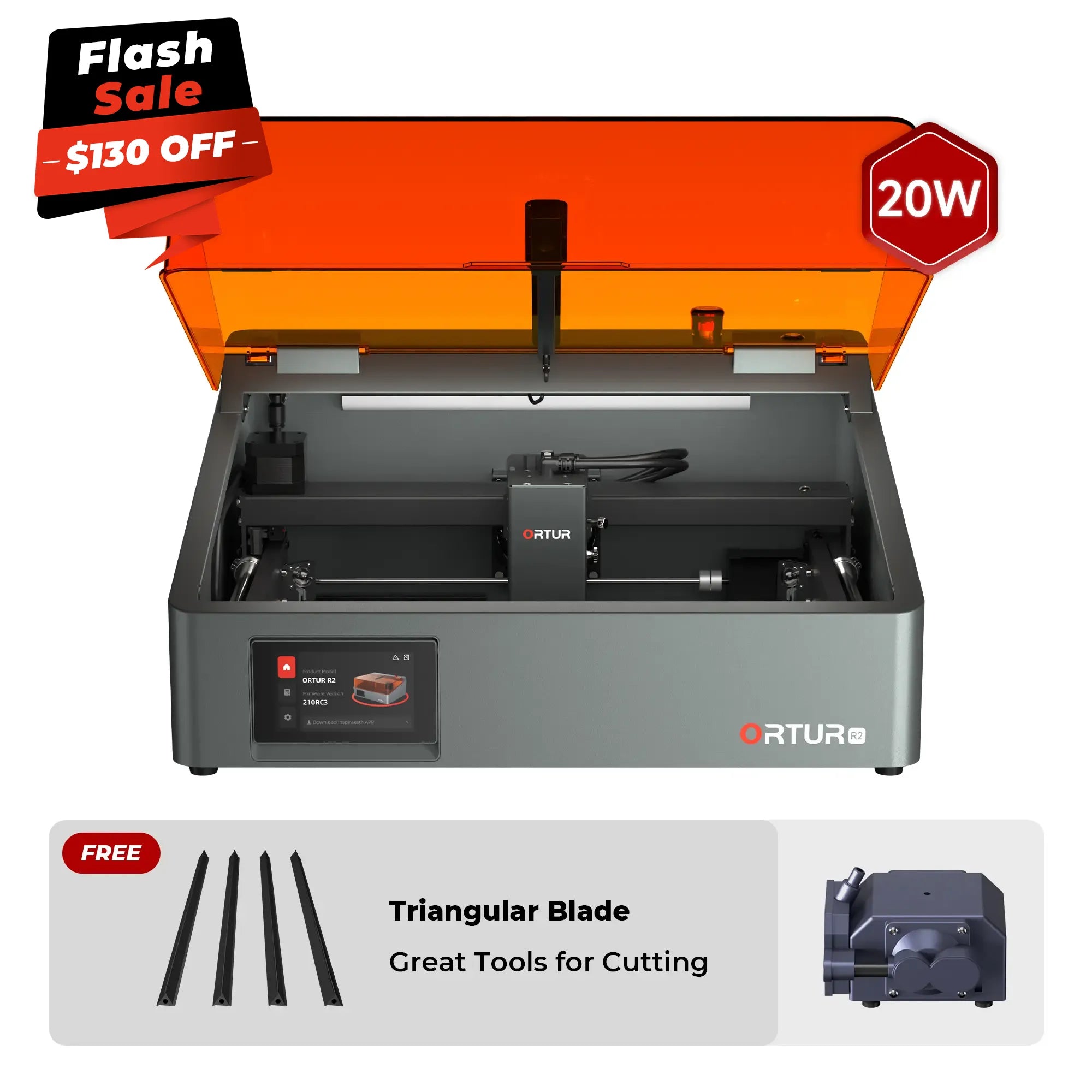 Ortur R2 Smart Laser Engraver 1.3W IR/10W/20W