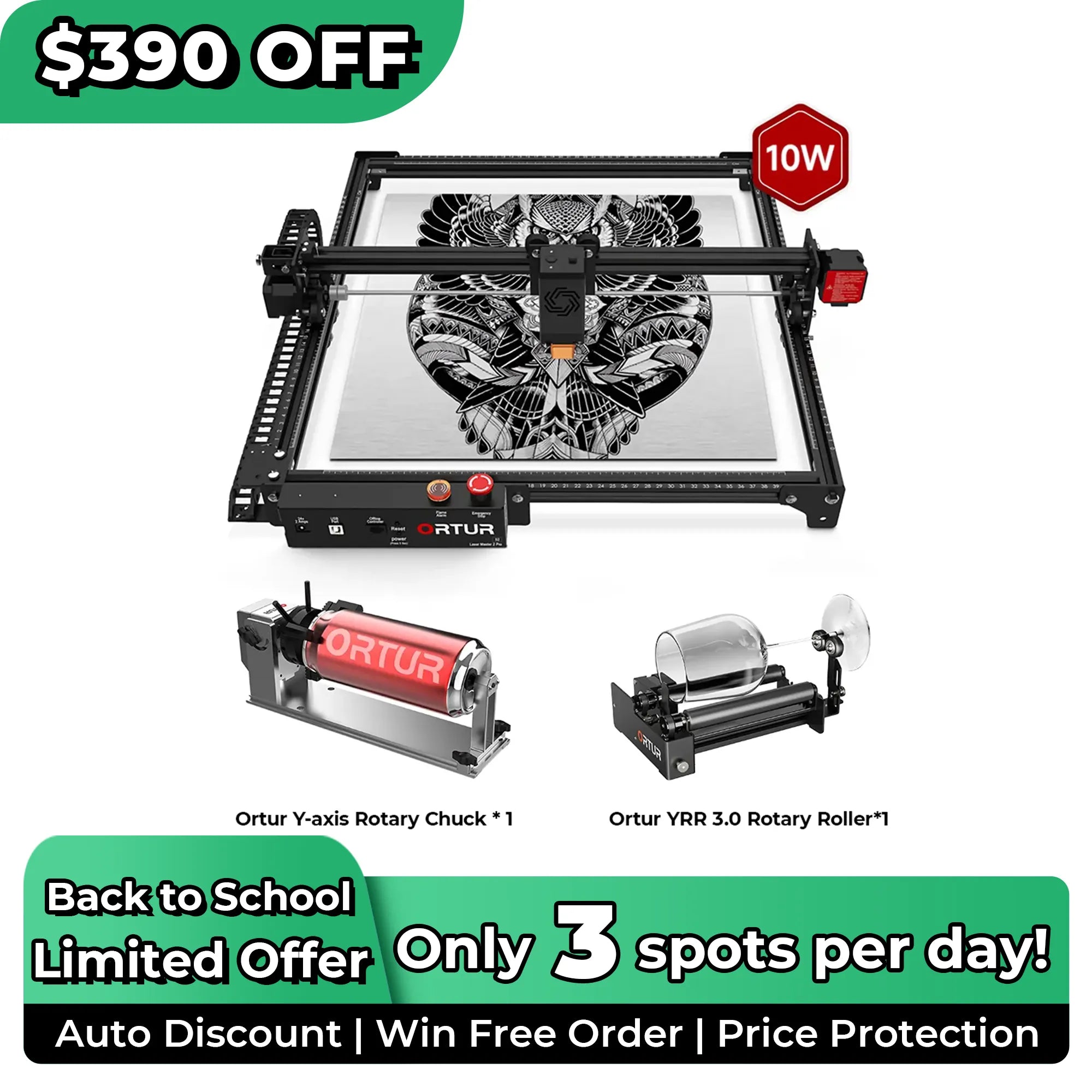 Ortur LM2 Pro S2 Laser Engraving & Cutting Machine 15,000mm/min (10W/5W)