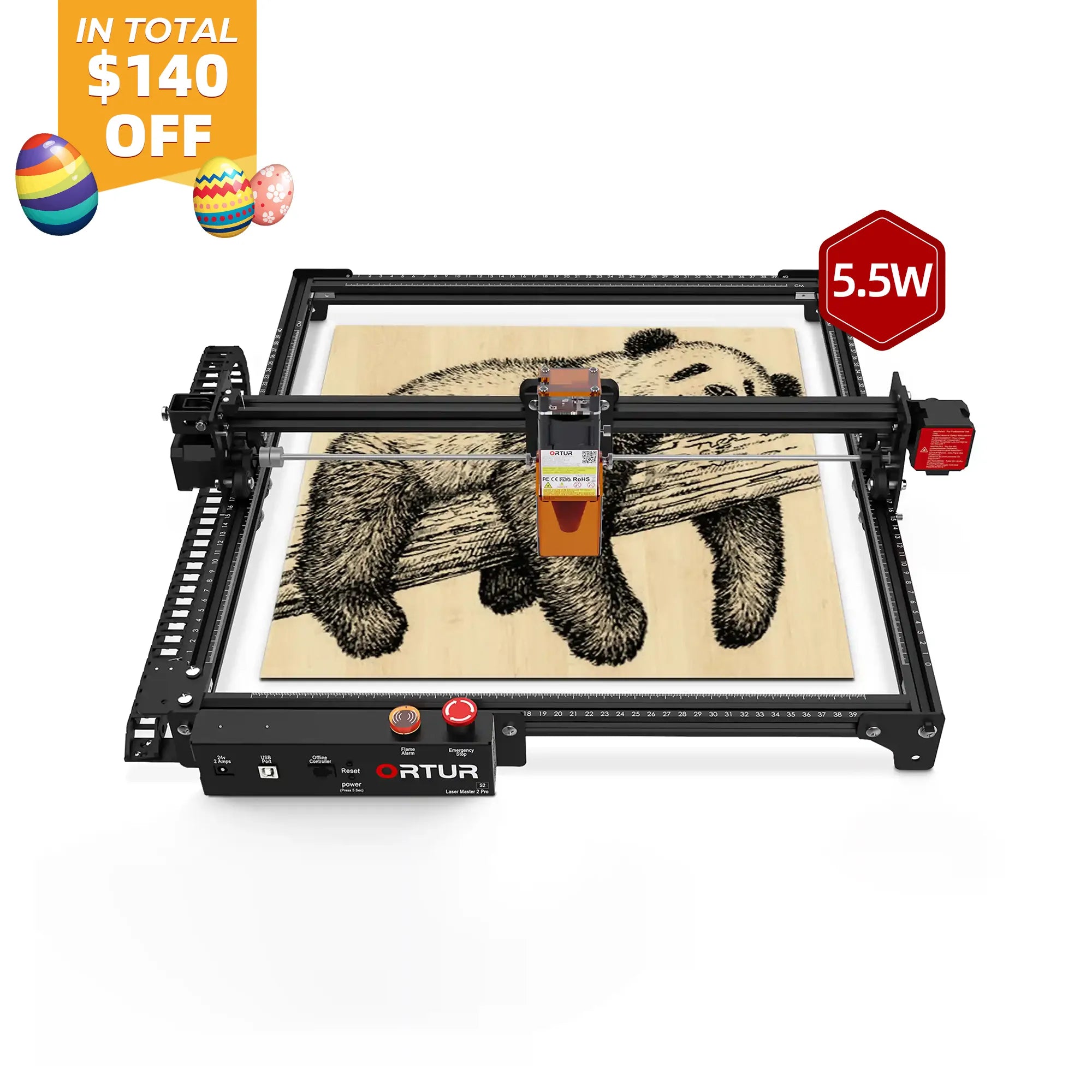 Ortur LM2 Pro S2 Laser Engraving & Cutting Machine 15,000mm/min (10W/5W)