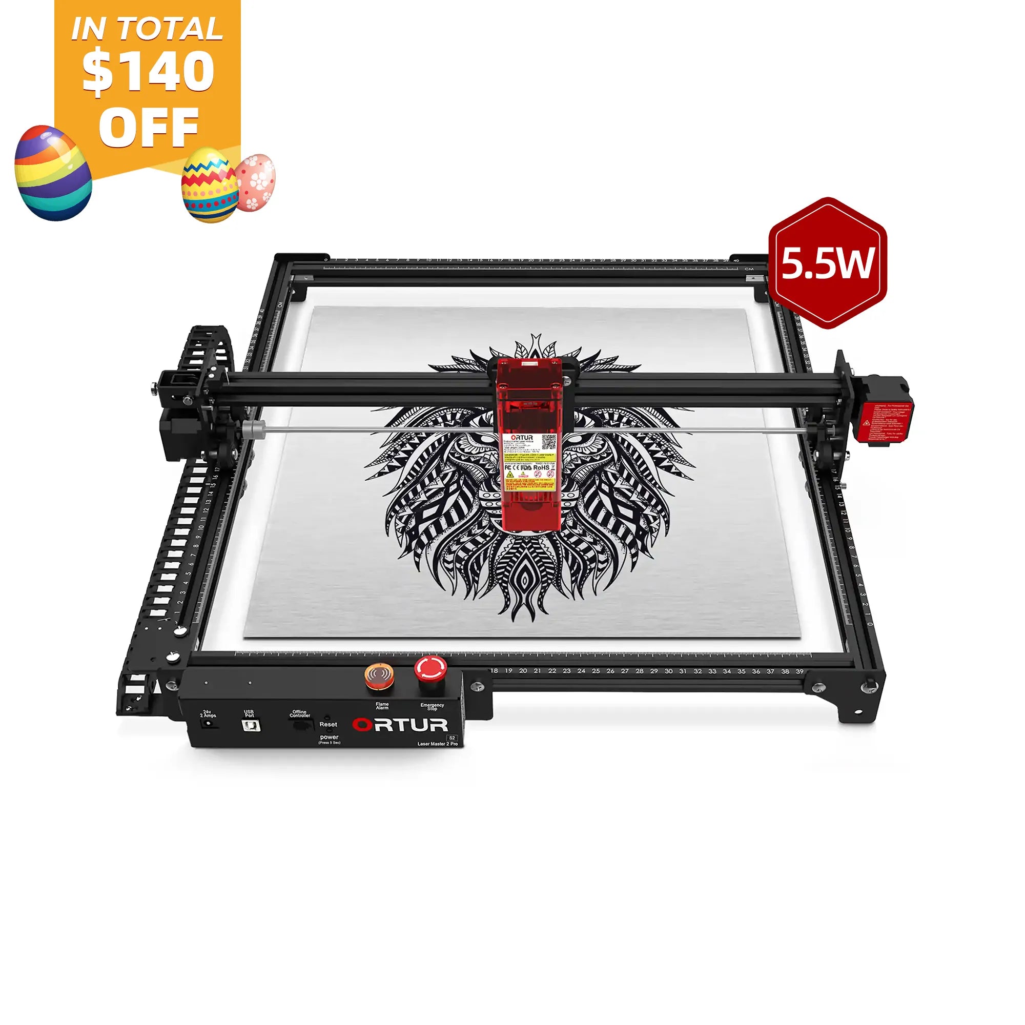 Ortur LM2 Pro S2 Laser Engraving & Cutting Machine 15,000mm/min (10W/5W)