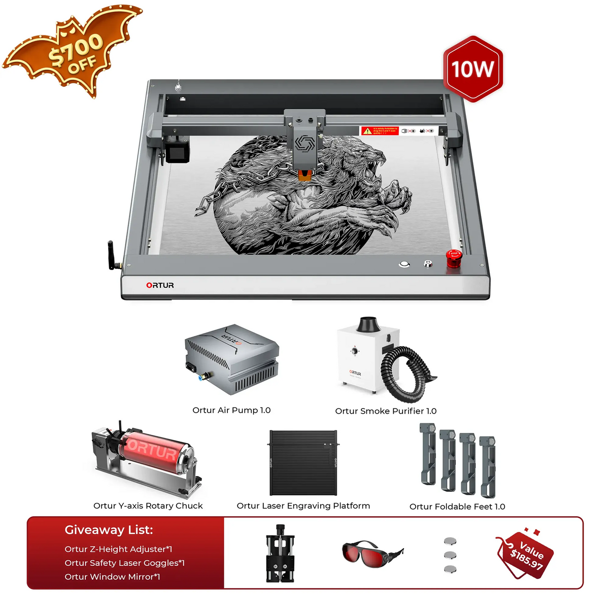 Gravure de laser d'Ortir LM3 et découpeuse 20,000 mm/min (40W/20W/10W)