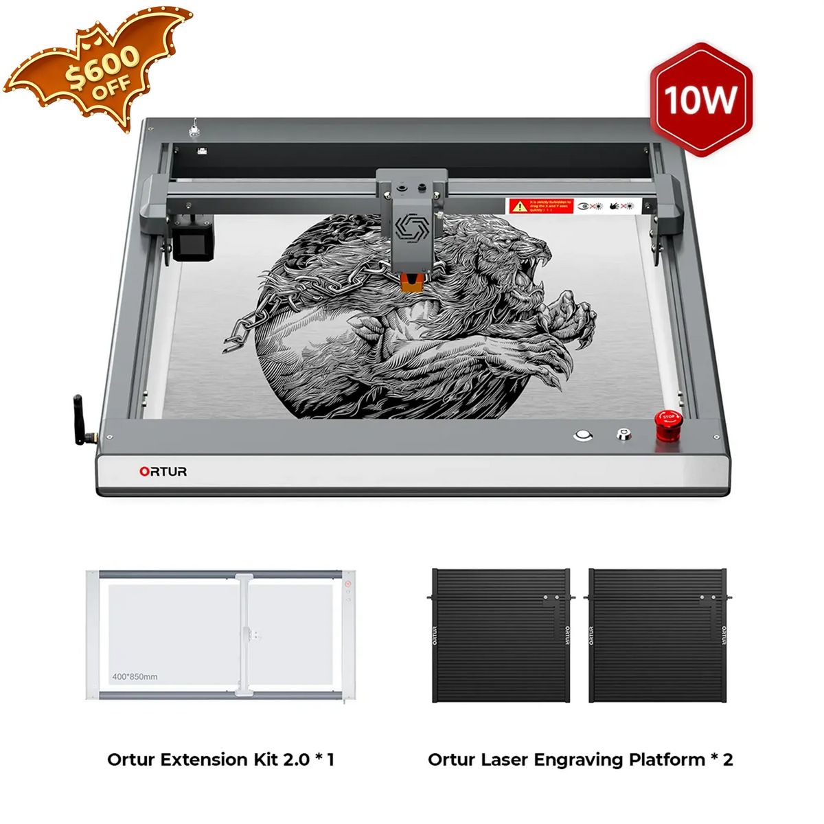 Gravure de laser d'Ortir LM3 et découpeuse 20,000 mm/min (40W/20W/10W)