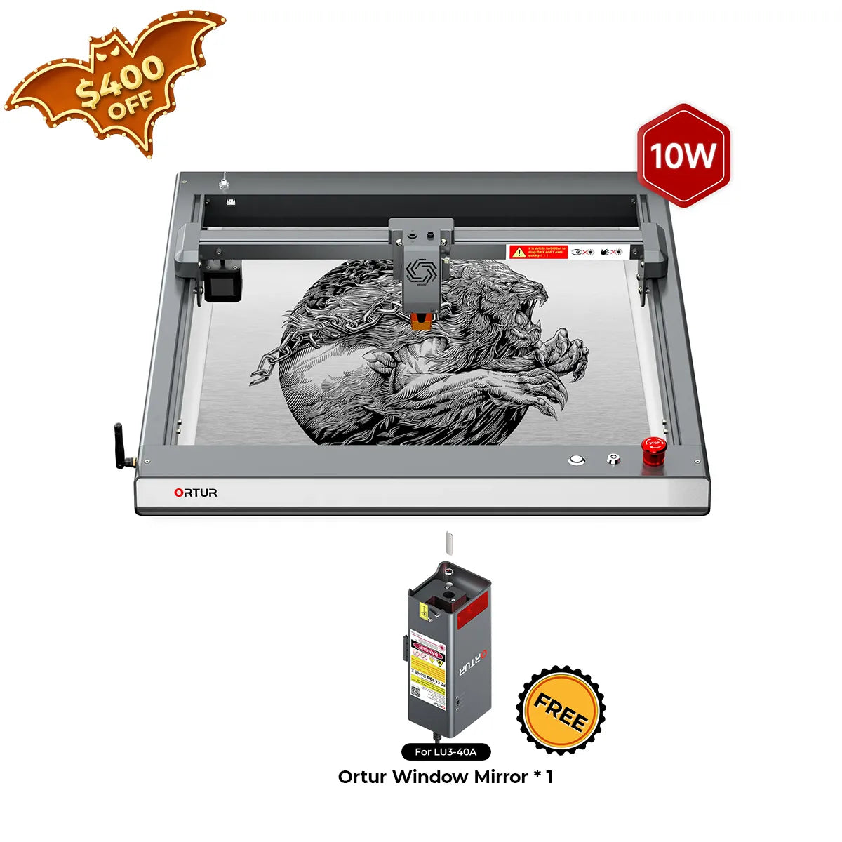 Gravure de laser d'Ortir LM3 et découpeuse 20,000 mm/min (40W/20W/10W)