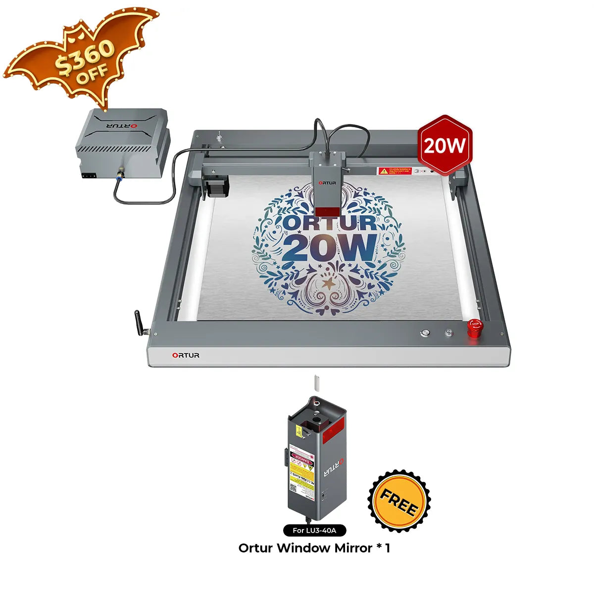 Gravure de laser d'Ortir LM3 et découpeuse 20,000 mm/min (40W/20W/10W)