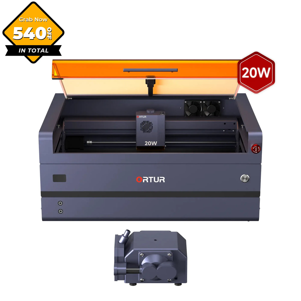 Ortur H20 Laser Engraving & Cutting Machine 2W IR/10W/20W/40W