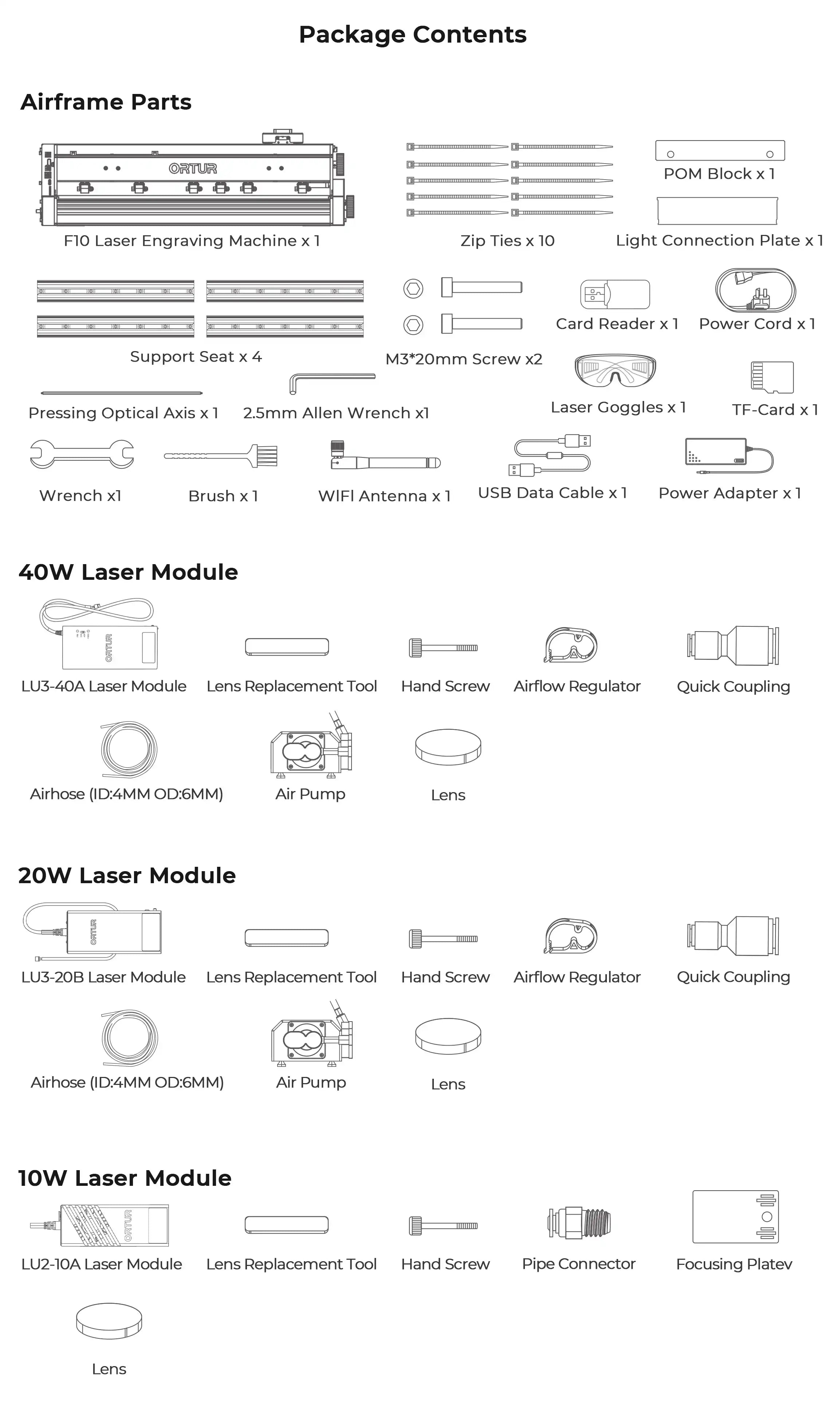 Ortur F10 Conveyor Laser Engraver & Cutter 10W/20W/40W