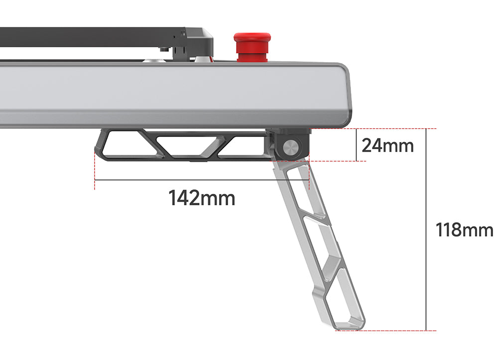 Ortur Foldable Feet Can Raise the Machine to 118mm