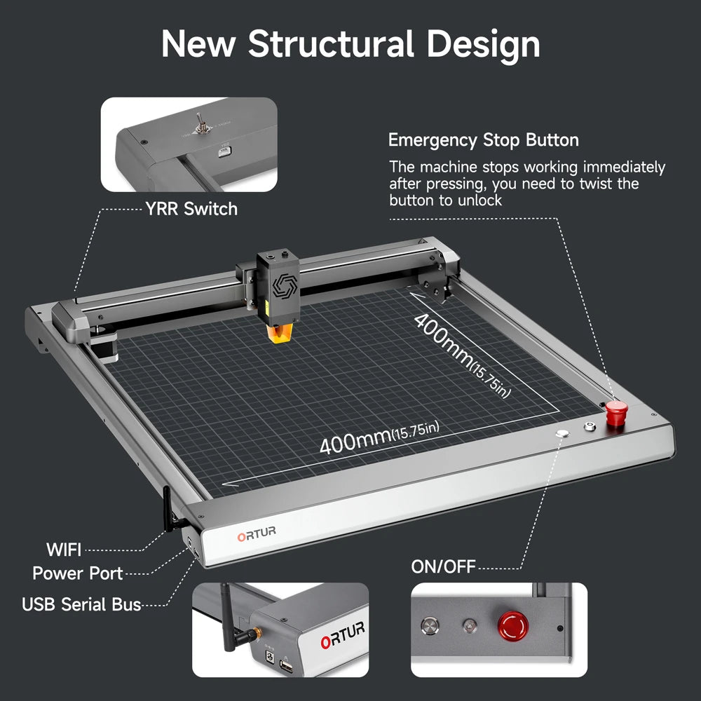 Ortur LM3 Laser Engraving & Cutting Machine 20,000mm/min (20W/10W) 15