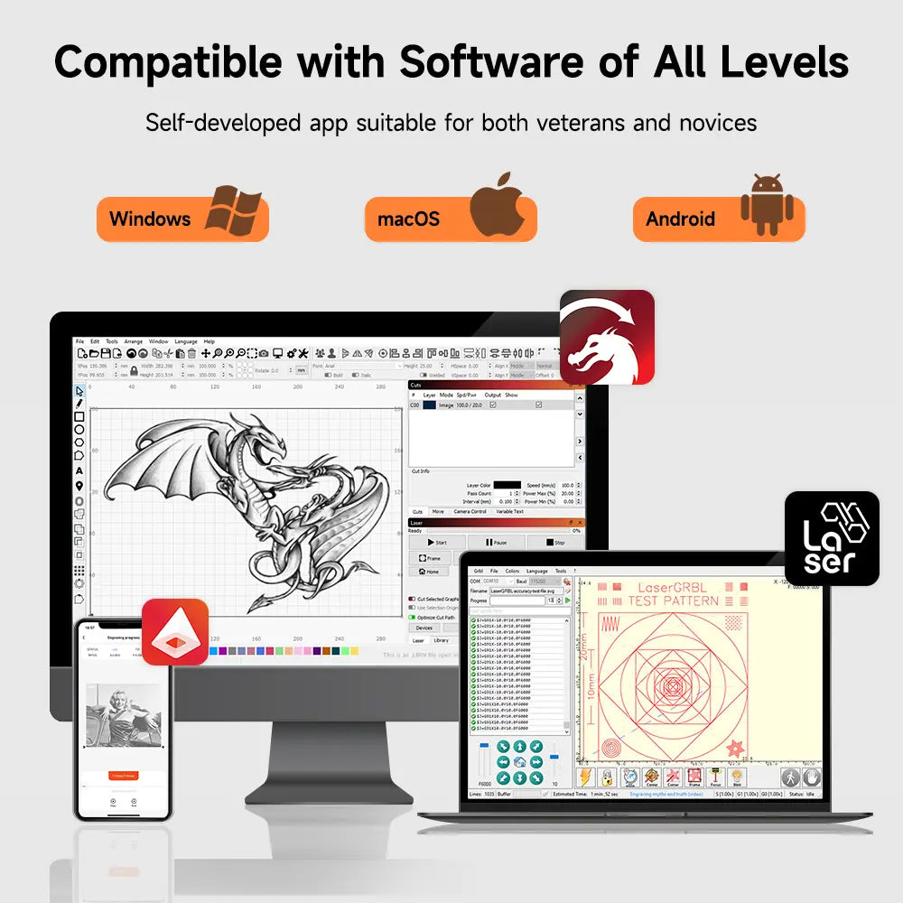 Orur lm3 LE láser Engrating y máquina de corte 15.000 mm/min (10W/5W)