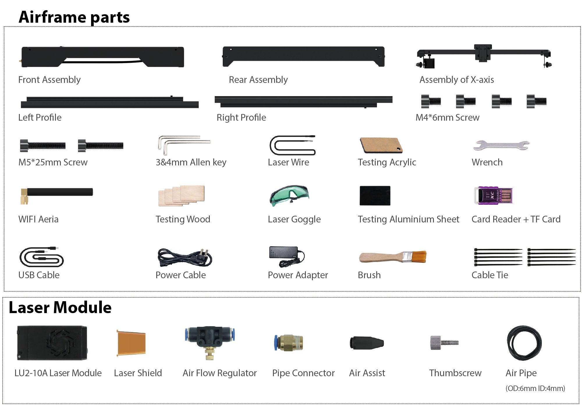 Ortur LM3 LE Package Lists