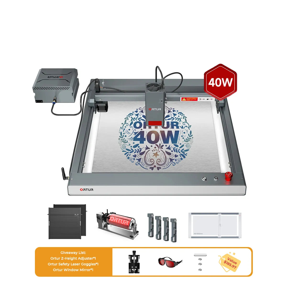 Ortur LM3 Laser Engraving & Cutting Machine 20,000mm/min (40W/20W/10W)