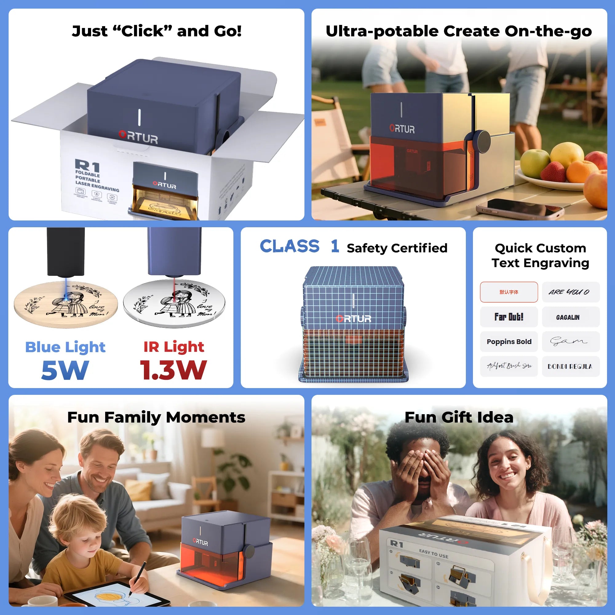 Ortur R1 Laser Engraver 1.3W IR/5W