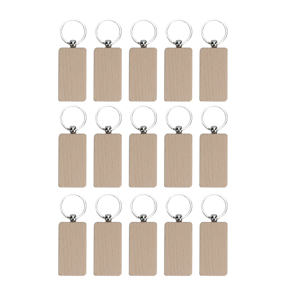 Ortur Wooden 13.4'' × 25.6'' Blank Keychain for Laser Engraving (15pcs) 01