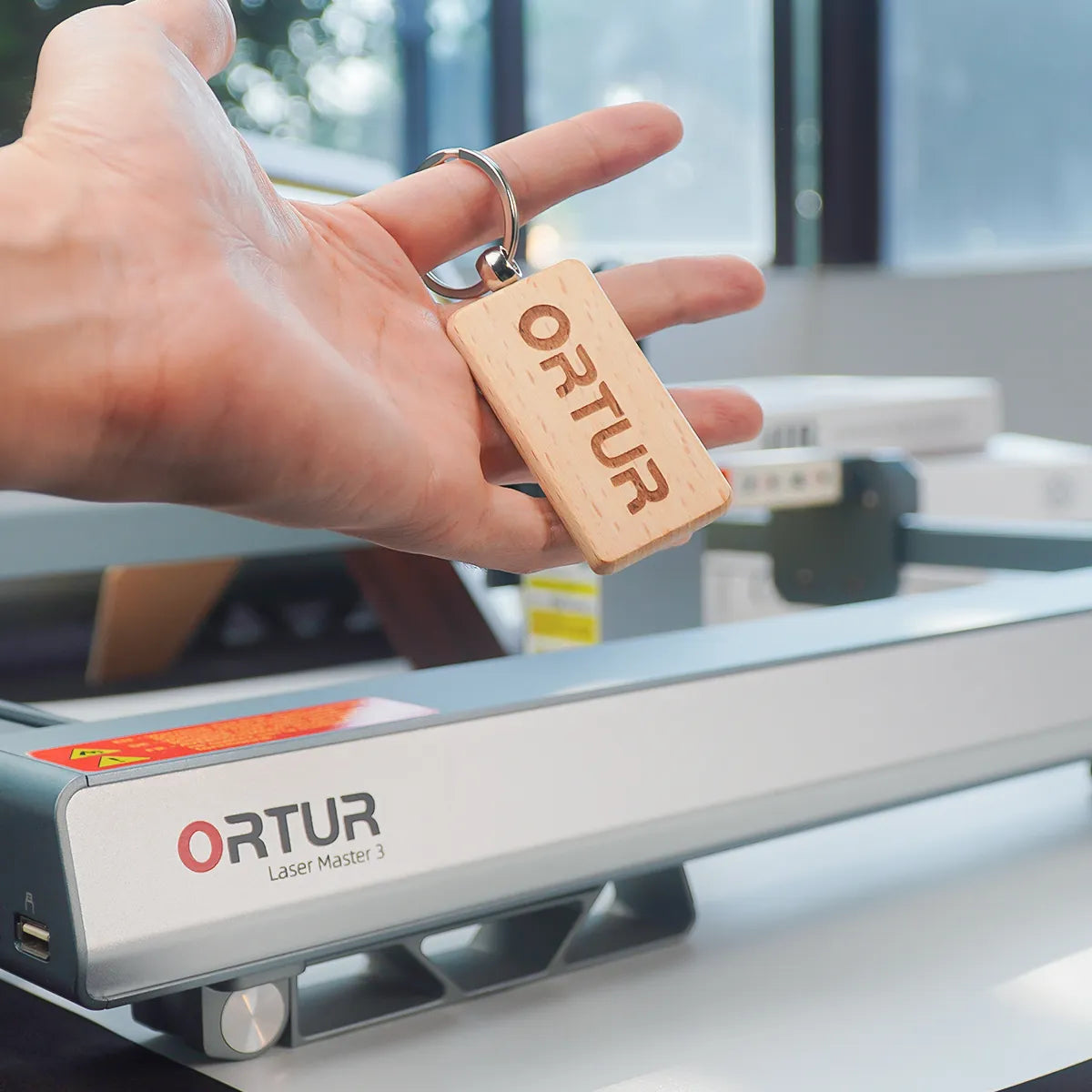 Ortur Wooden 13.4'' × 25.6'' Blank Keychain for Laser Engraving (15pcs) 02