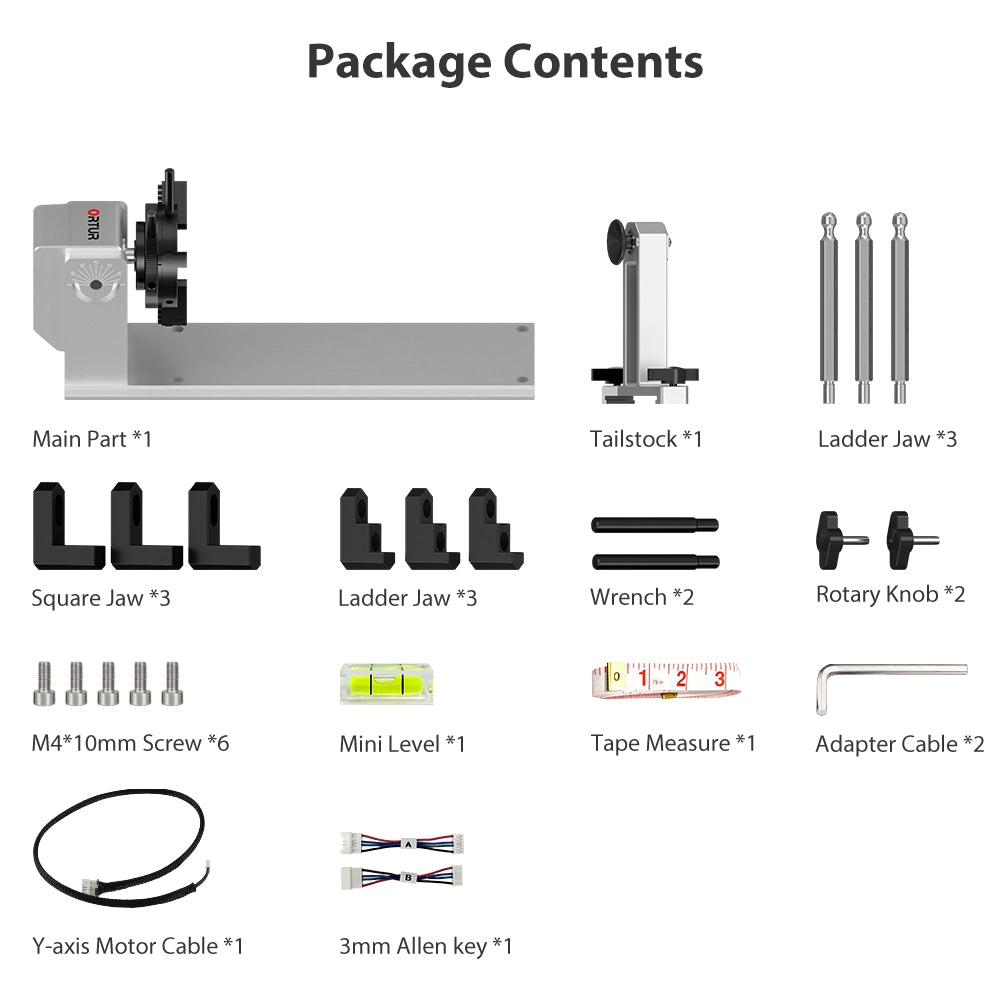 Ortur Y-axis Rotary Chuck for Laser Engraver (YRC1.0) 09
