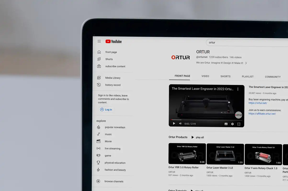 Contact us Youtube