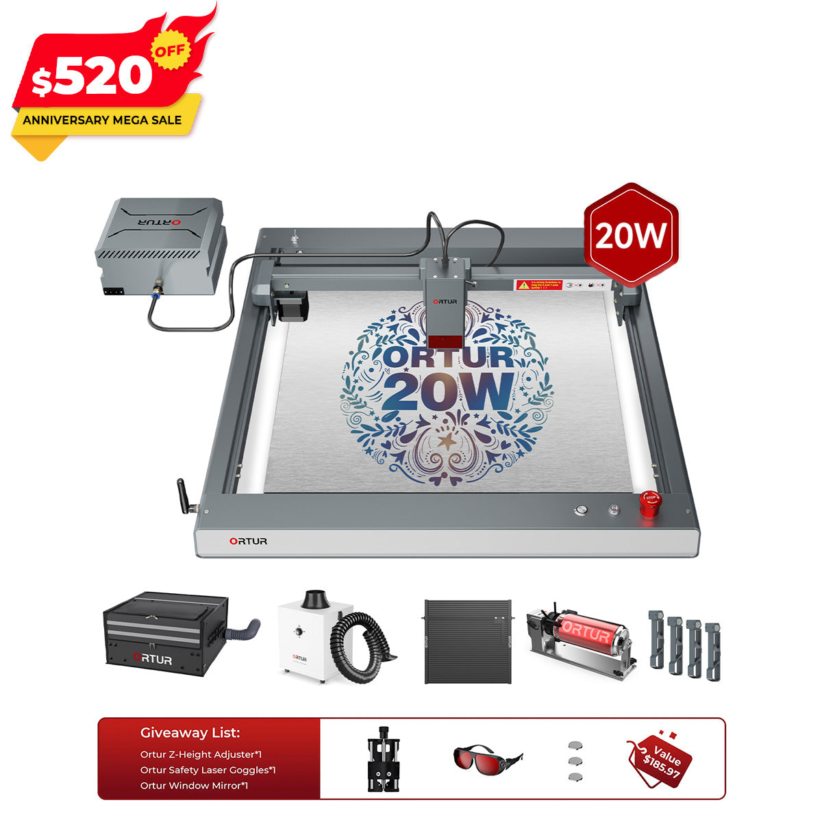 Gravure de laser d'Ortir LM3 et découpeuse 20,000 mm/min (40W/20W/10W)