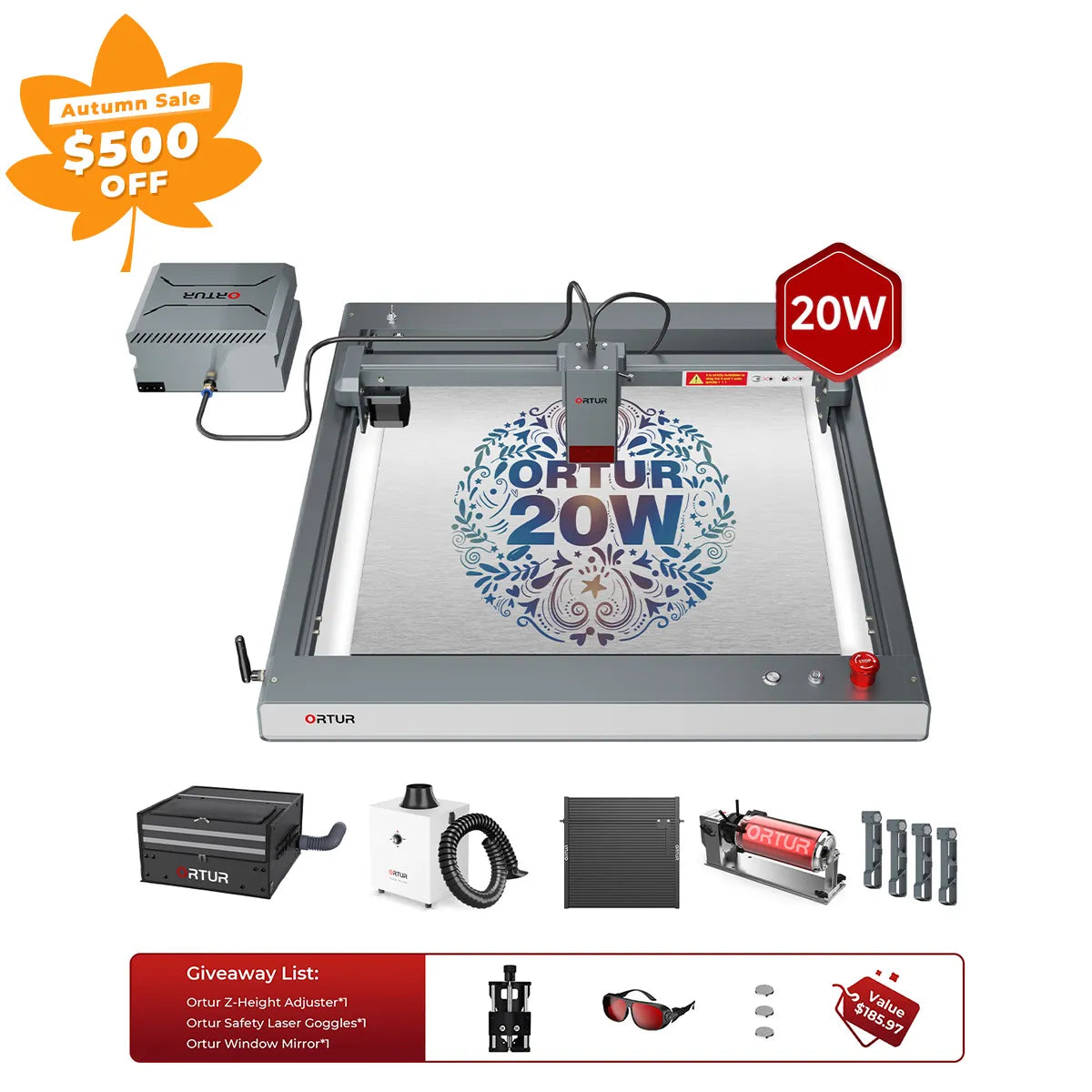 Ortur LM3 Laser Engraving & Cutting Machine 20,000mm/min (40W/20W/10W)