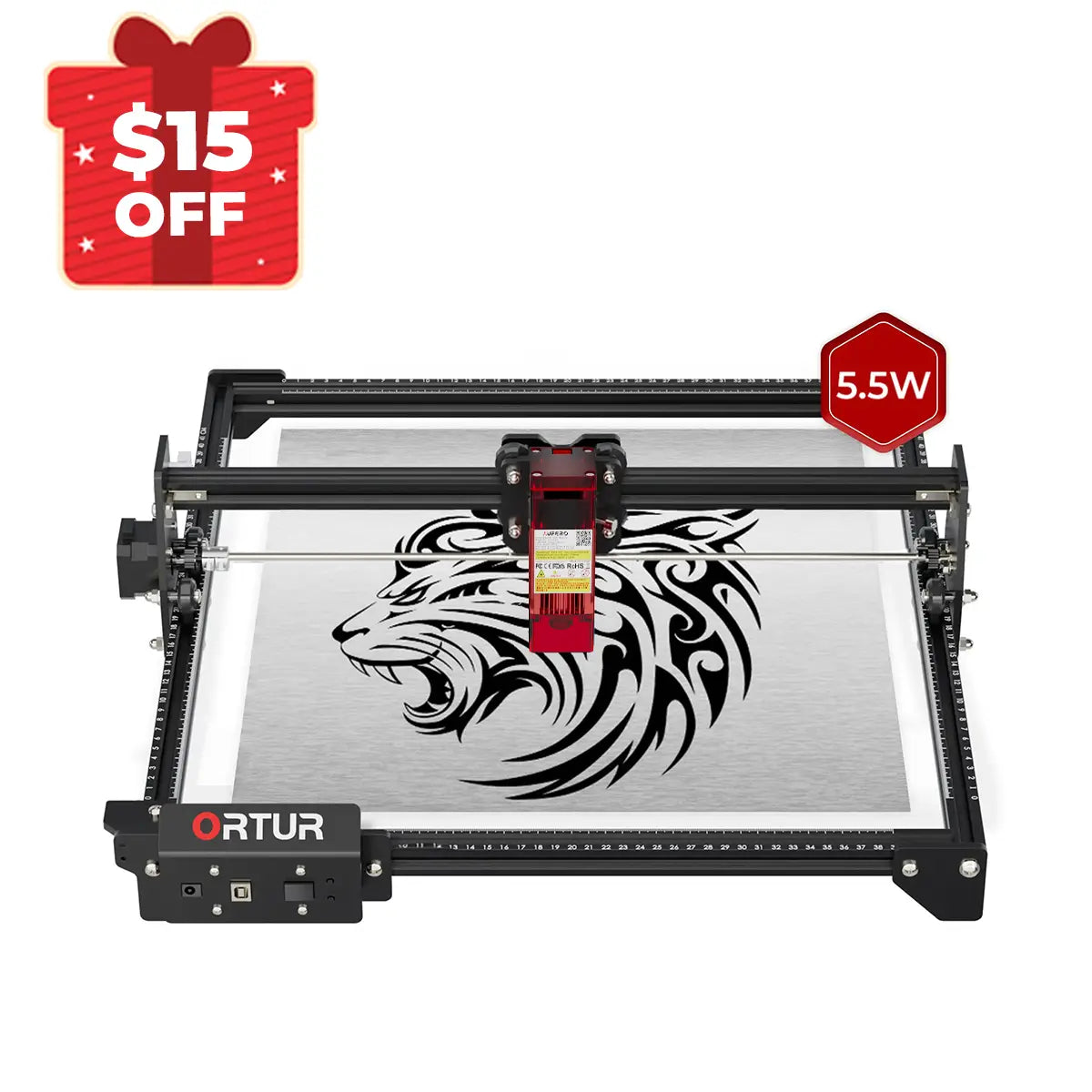 Ortur LM2 S2 Laser Engraving & Cutting Machine 5,000mm/min (10W/5W/1.6W)