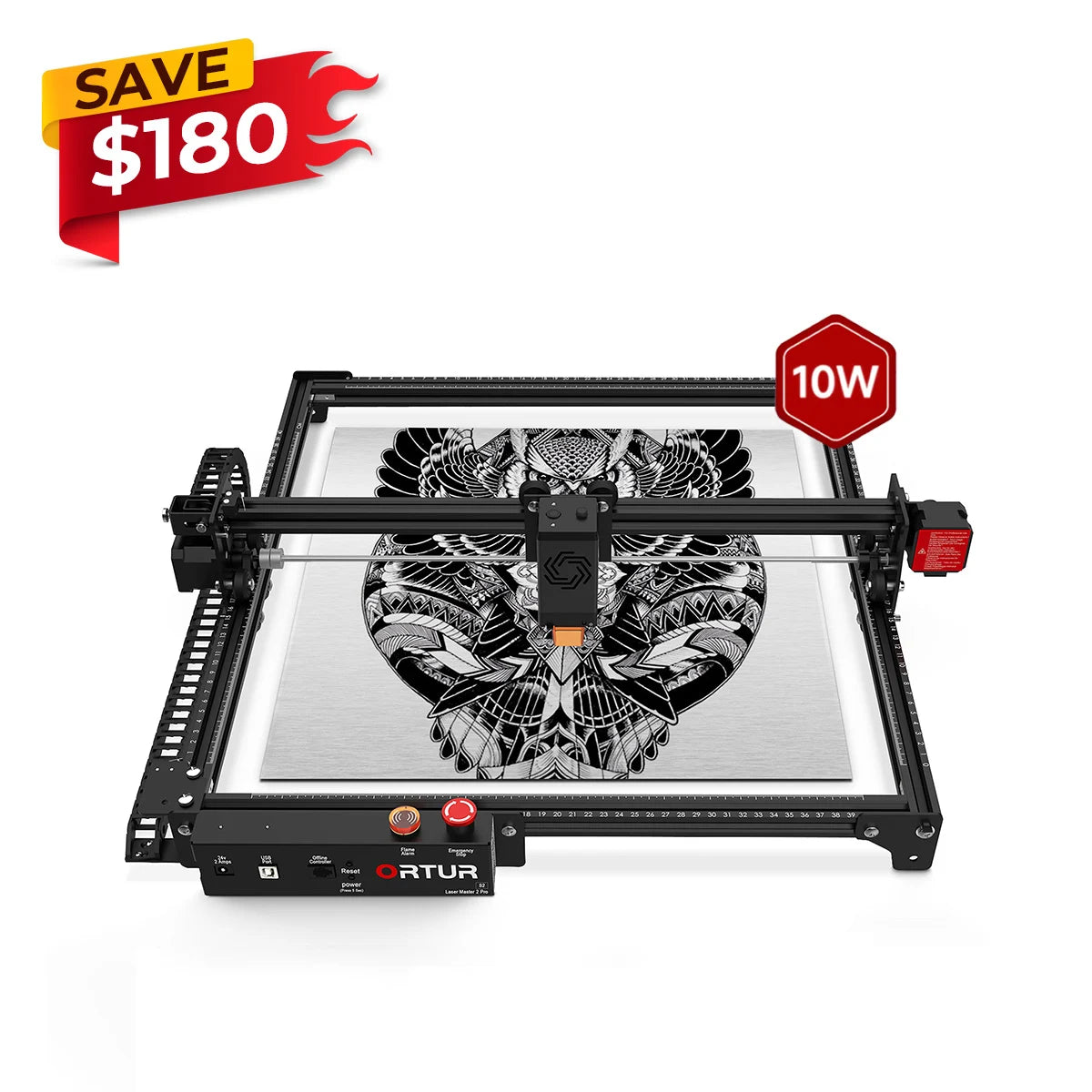 Ortur LM2 Pro S2 Laser Engraving & Cutting Machine 15,000mm/min (10W/5W)