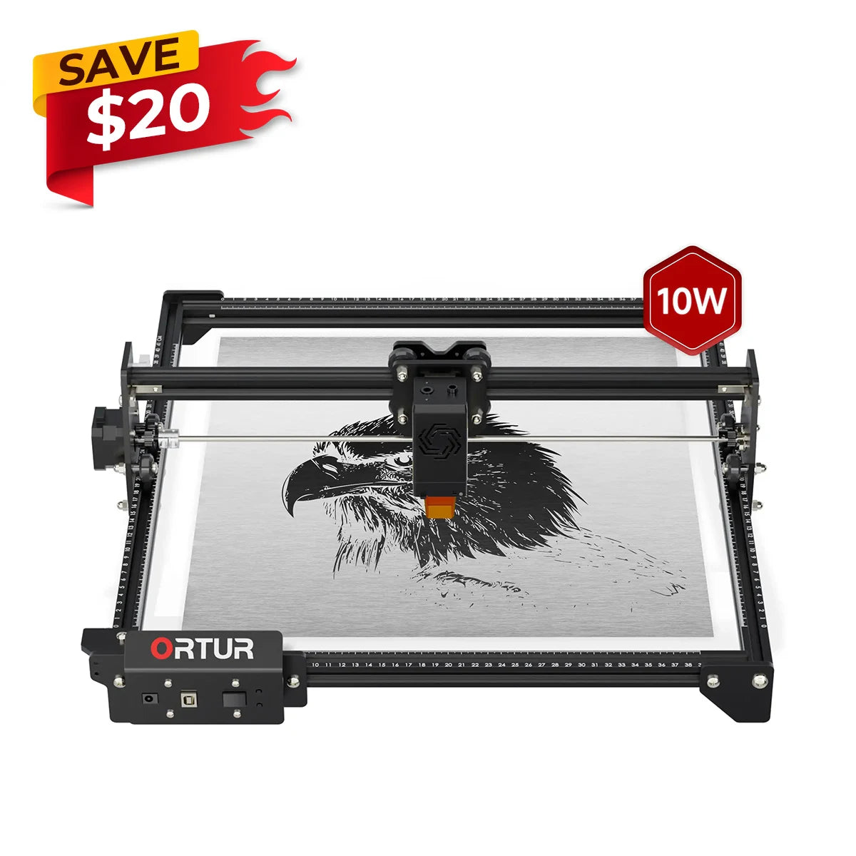 Ortur LM2 S2 Laser Engraving & Cutting Machine 5,000mm/min (10W/5W/1.6W)