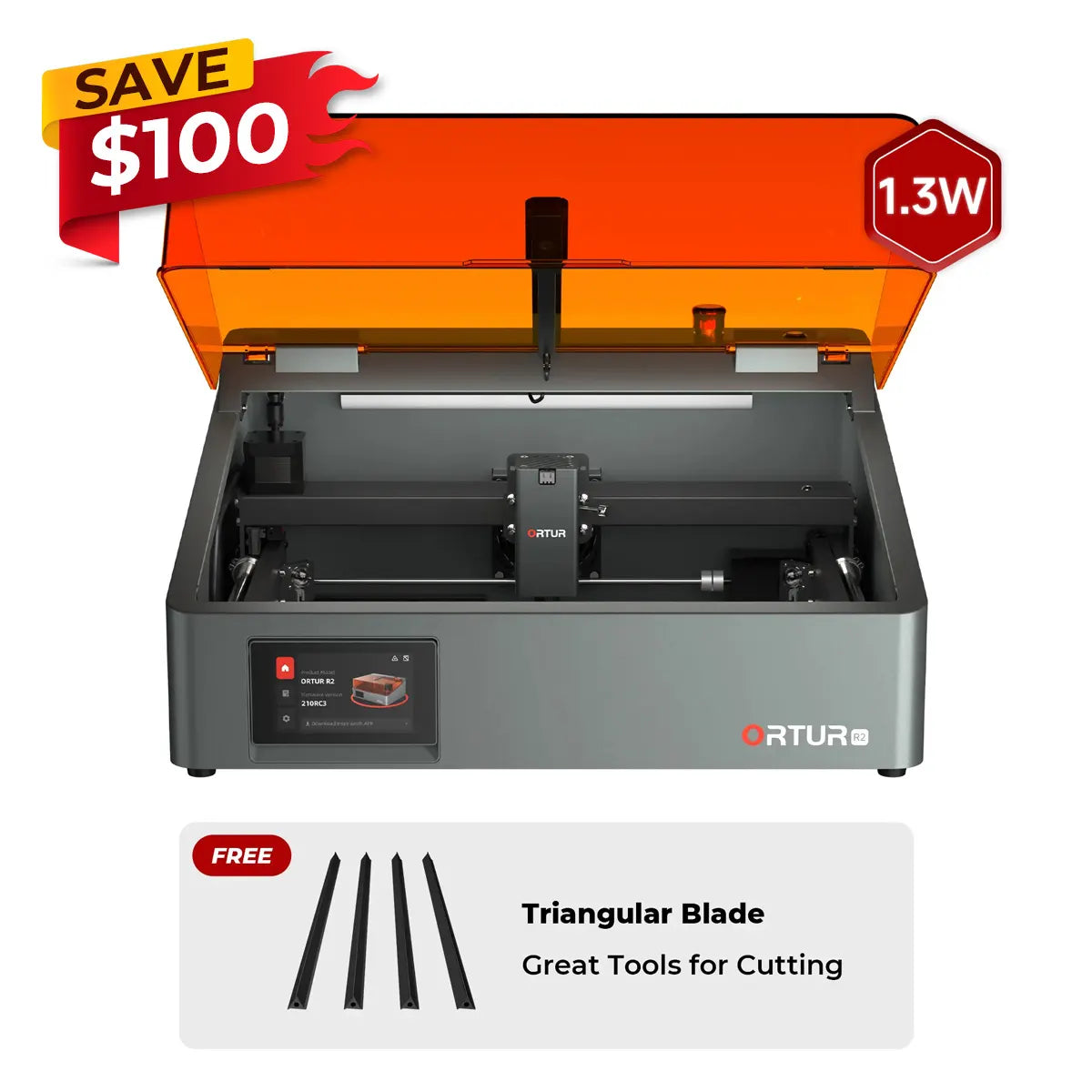 Ortur R2 Grabador Láser Inteligente 1.3W IR/10W/20W