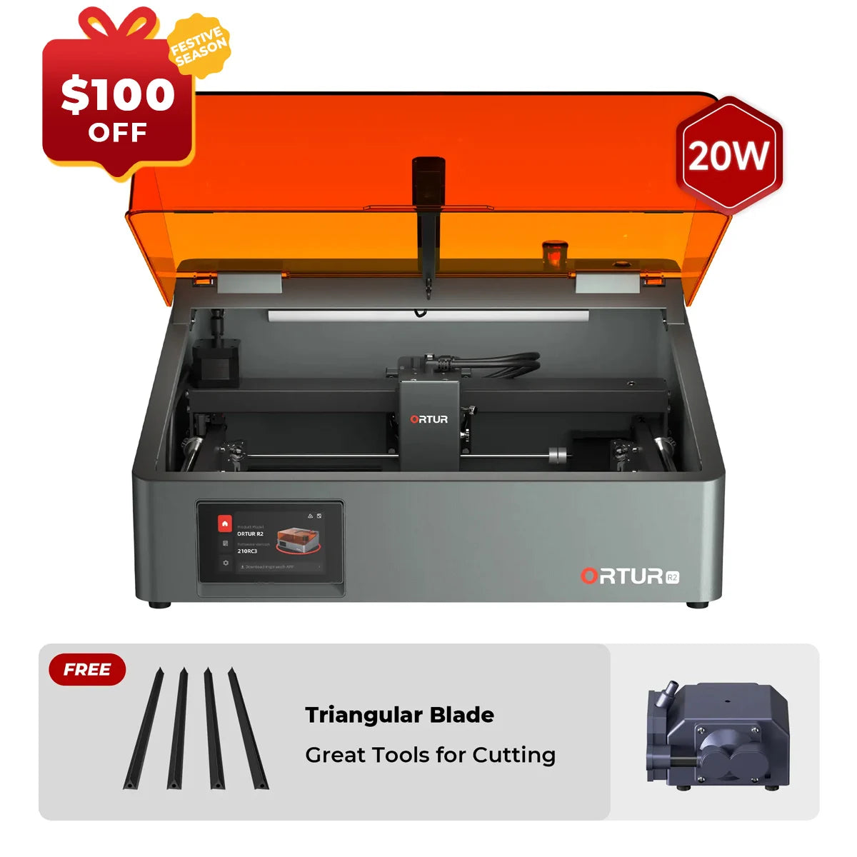 Ortur R2 Smart Laser Engraver 1.3W IR/10W/20W