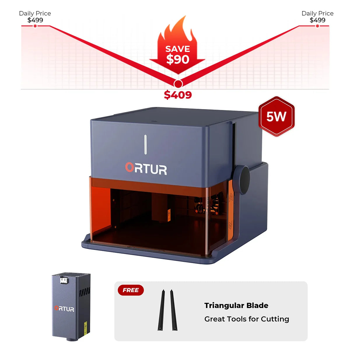 Grabador láser Ortur R1 1,3 W IR/5 W
