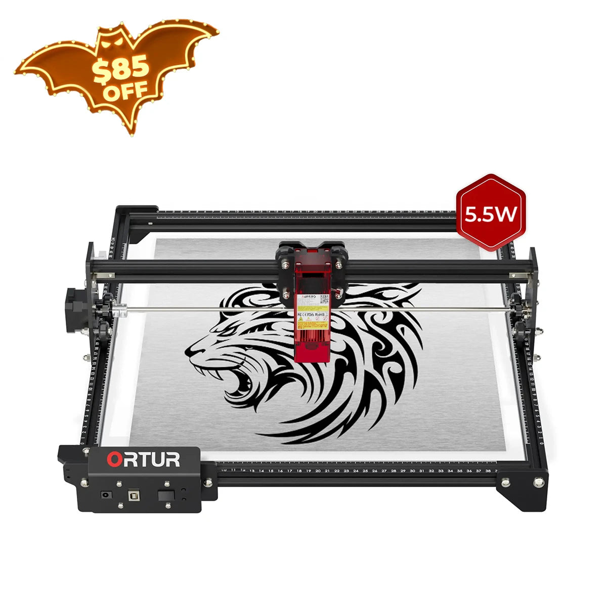 Ortur LM2 S2 Laser Engraving & Cutting Machine 5,000mm/min (10W/5W/1.6W)