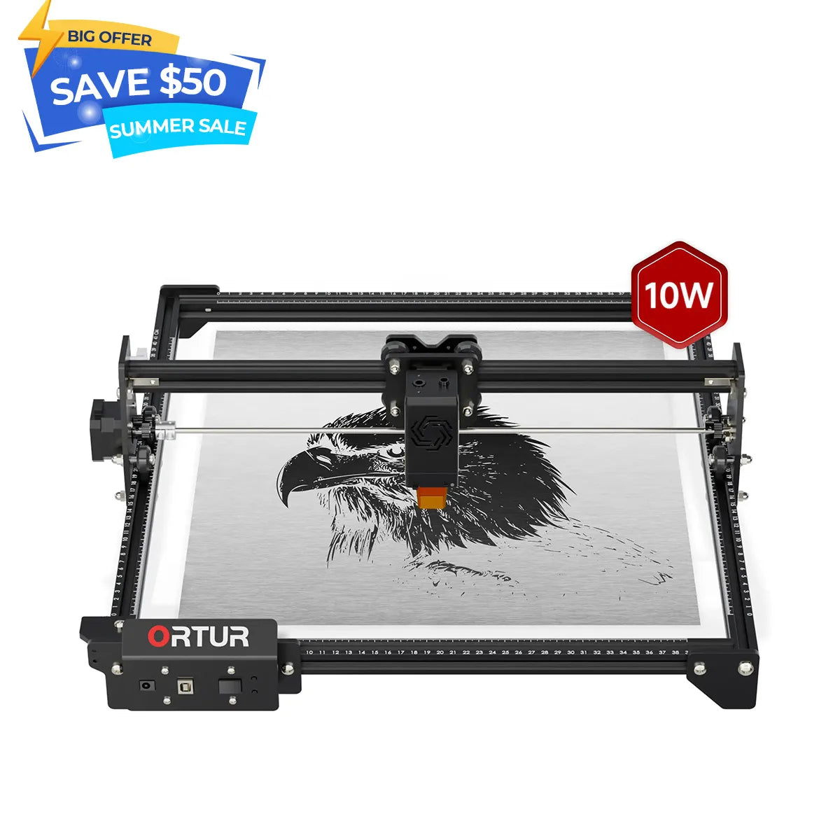 Ortur LM2 S2 Laser Engraving & Cutting Machine 5,000mm/min (10W/5W/1.6W)
