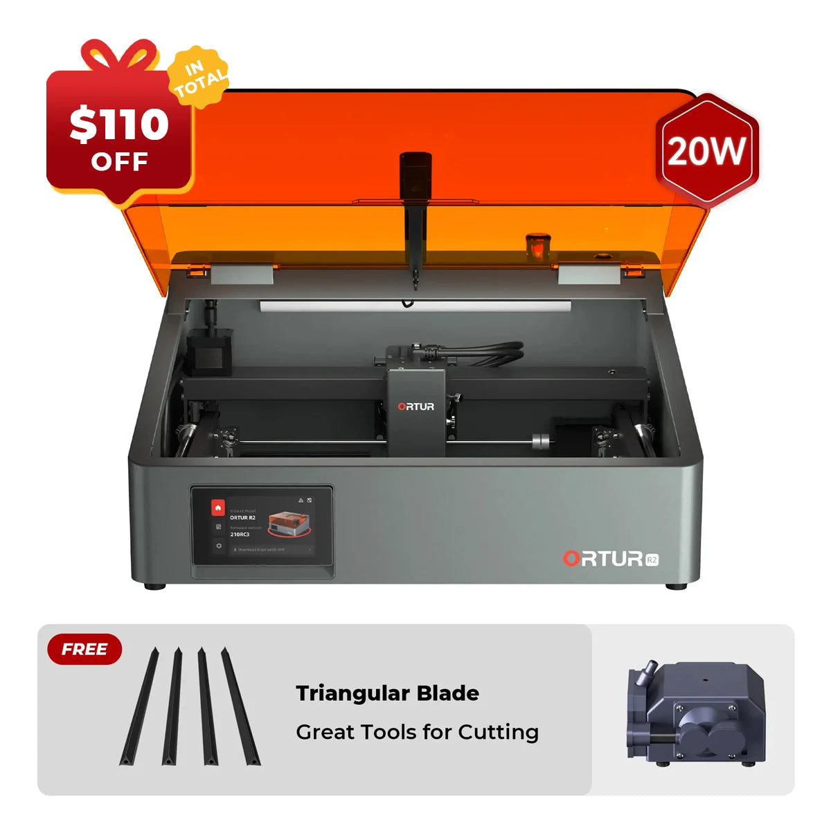 Ortur R2 Smart Laser Engraver 1.3W IR/10W/20W