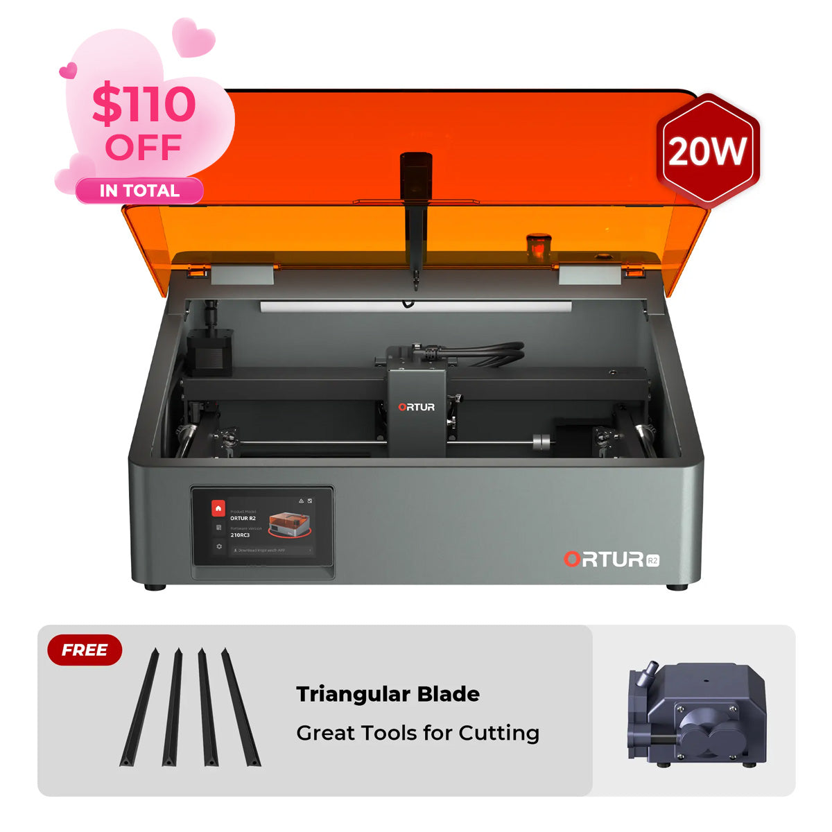 Ortur R2 Smart Laser Engraver 1.3W IR/10W/20W
